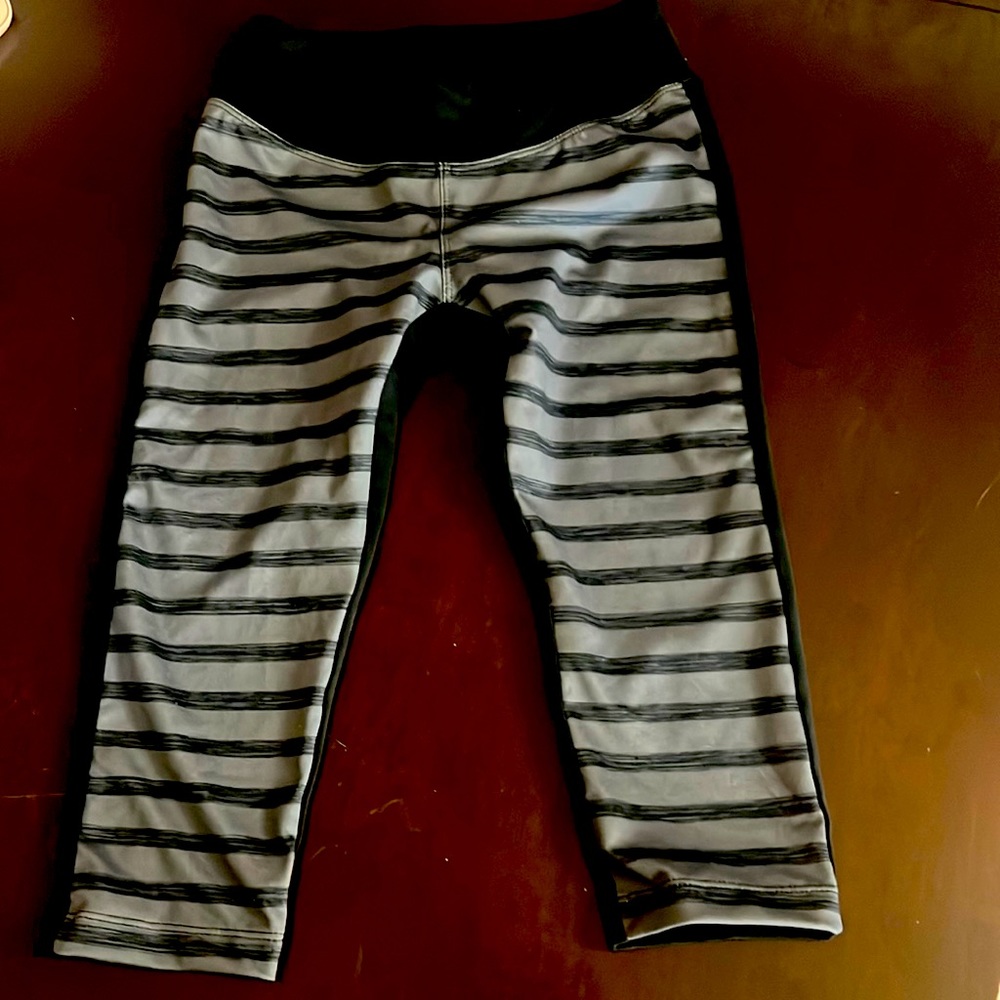 Jo and Jax Black & White Striped Dance Leggings